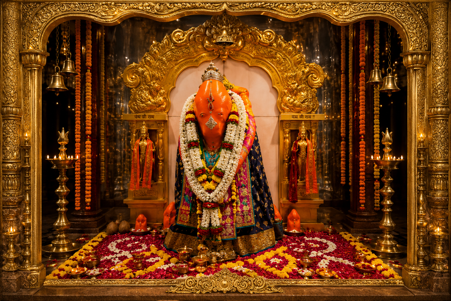Shri Panchmukhi Hanuman idol at the mandir